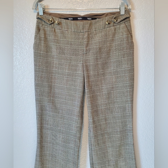 💚5/$25 Mossimo Plaid Neutral Trouser Dress Pants Size 2 - Picture 3 of 8